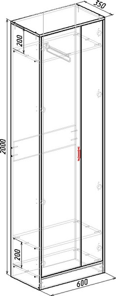 Шкаф-пенал Мебель-Класс Порто-1