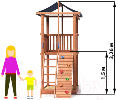 Игровой комплекс National Tree Company Спортивный городок / СГ2-тент