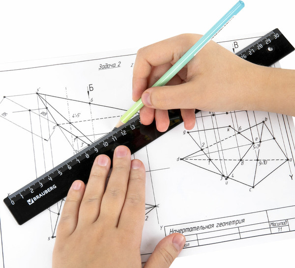 Линейка Brauberg 210612