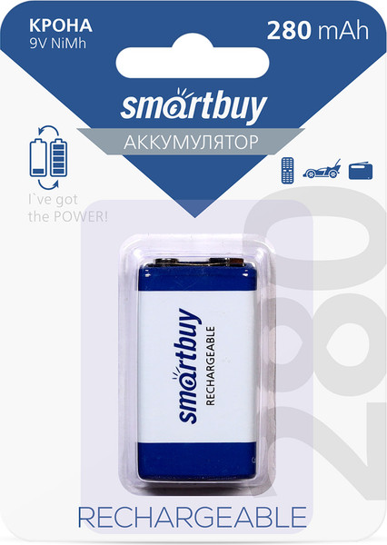 Аккумулятор SmartBuy NiMh SBBR-9V-1B280