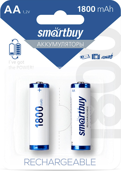 Комплект аккумуляторов SmartBuy NiMh SBBR-2A02BL1800 - фото