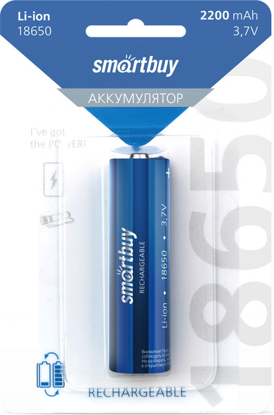 Аккумулятор SmartBuy SBBR-18650-1B2200 - фото