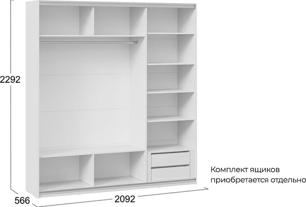 Шкаф-купе ТриЯ Оскар Тиффани Т2 2100 / 282749