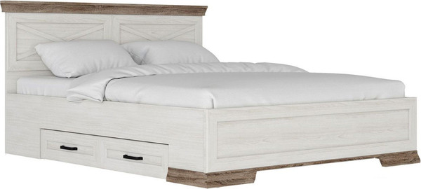 Двуспальная кровать Black Red White Marselle LOZ160х200 с ящиками - фото