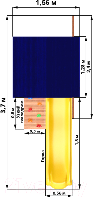 Игровой комплекс National Tree Company Спортивный городок / СГ4-тент