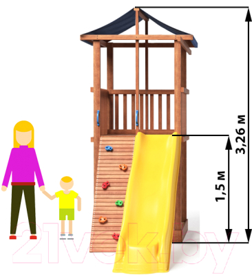 Игровой комплекс National Tree Company Спортивный городок / СГ4-тент