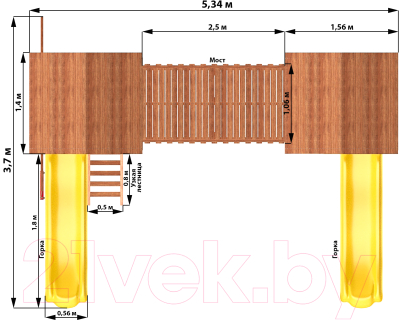 Игровой комплекс National Tree Company Спортивный городок / СГ6