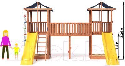 Игровой комплекс National Tree Company Спортивный городок / СГ6-тент