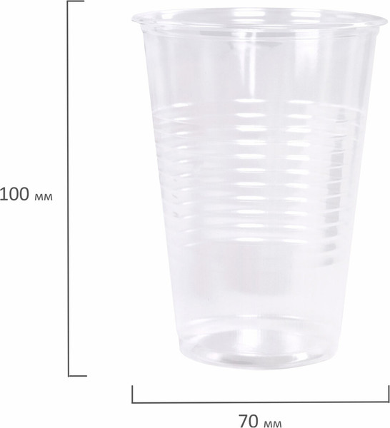 Набор одноразовых стаканов Laima Бюджет / 600933