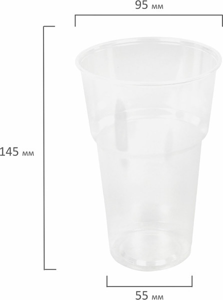 Набор одноразовых стаканов Laima Бюджет / 600939