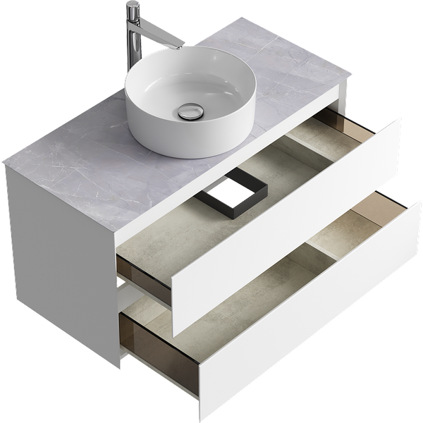 Тумба с умывальником Aqwella Geometria GE01102WM/STG1014X456GS