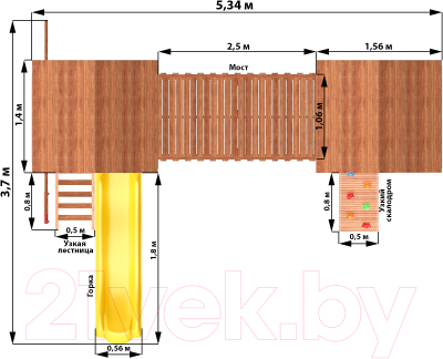 Игровой комплекс National Tree Company Спортивный городок / СГ7