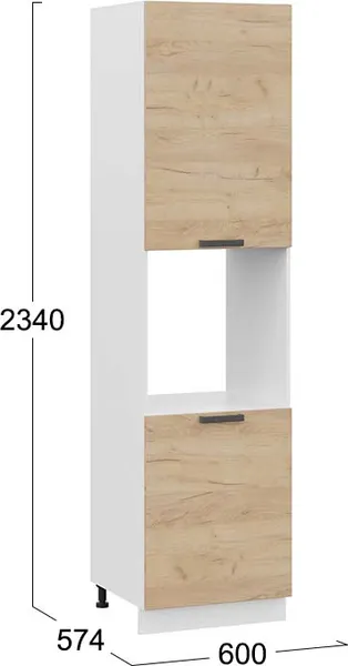 Шкаф-пенал кухонный ТриЯ Детройт 1ПВ6 с двумя дверями