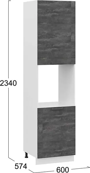 Шкаф-пенал кухонный ТриЯ Детройт 1ПВ6 с двумя дверями