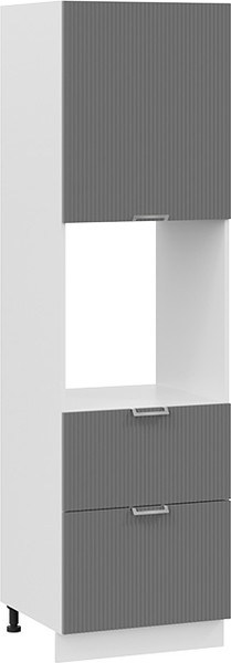 Шкаф-пенал кухонный ТриЯ Кимберли 1П6Я2 с одной дверью и двумя ящиками - фото