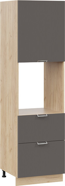 Шкаф-пенал кухонный ТриЯ Кимберли 1П6Я2 с одной дверью и двумя ящиками - фото