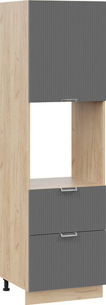 Шкаф-пенал кухонный ТриЯ Кимберли 1П6Я2 с одной дверью и двумя ящиками - фото