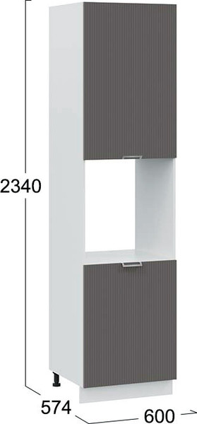 Шкаф-пенал кухонный ТриЯ Кимберли 1ПВ6 с двумя дверями