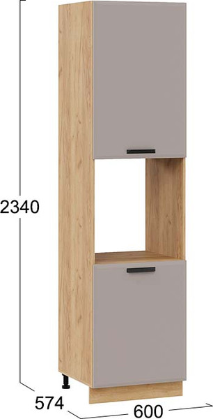 Шкаф-пенал кухонный ТриЯ Тиана 1ПВ6 с двумя дверями