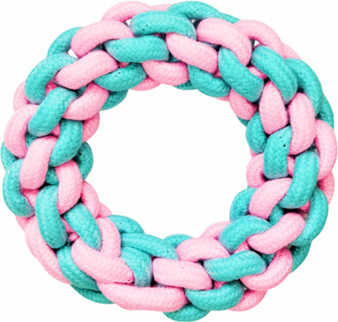 Игрушка для собак HaisenPet Кольцо плетеное из веревки / HP-DT11-9247 - фото