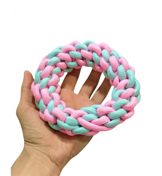 Игрушка для собак HaisenPet Кольцо плетеное из веревки / HP-DT11-9247