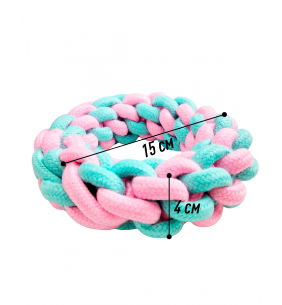 Игрушка для собак HaisenPet Кольцо плетеное из веревки / HP-DT11-9247