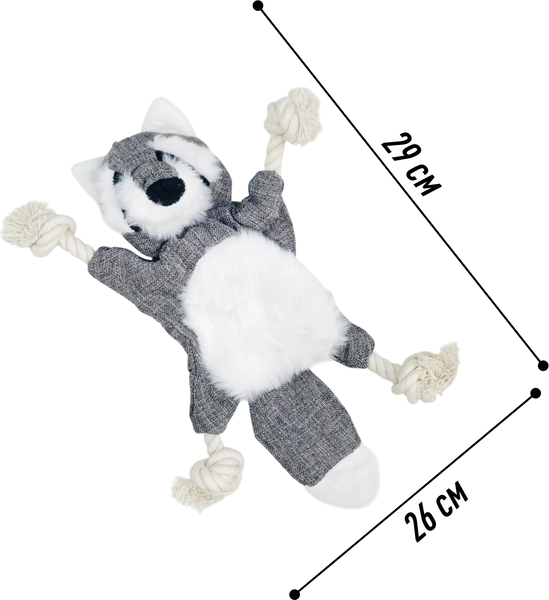 Игрушка для собак HaisenPet Лиса, енот плюшевая / HP-DT18-9278