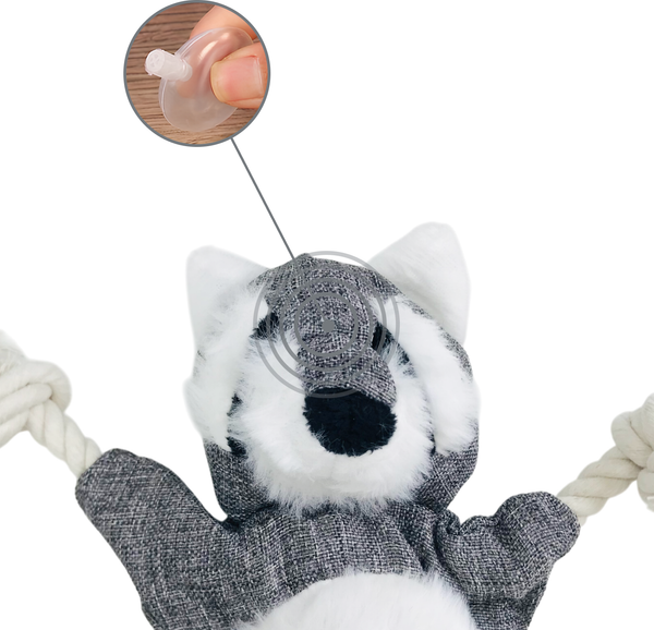 Игрушка для собак HaisenPet Лиса, енот плюшевая / HP-DT18-9278