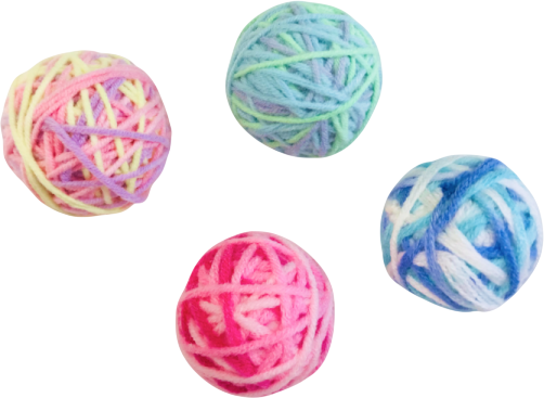 Набор игрушек для кошек HaisenPet Мячик из пряжи разноцветный / HP-CT2 - 8967 - фото