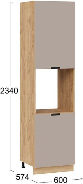 Шкаф-пенал кухонный ТриЯ Гренада 1ПВ6 с двумя дверями