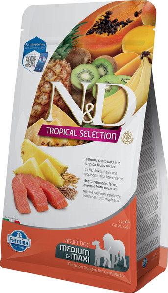 Сухой корм для собак Farmina N&D Tropical Selection Dog Salmon Adult Medium&Maxi - фото