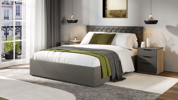 Двуспальная кровать ТриЯ Порто Универсальная с ПМ и заглушиной 180x200