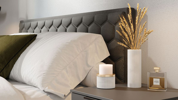 Двуспальная кровать ТриЯ Порто Универсальная с ПМ и заглушиной 180x200