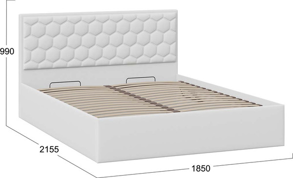 Двуспальная кровать ТриЯ Порто Универсальная с ПМ и заглушиной 180x200