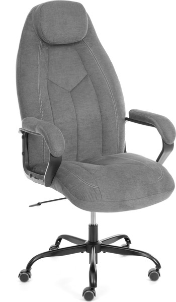 Кресло офисное Tetchair Boss metalBL (ткань, серый, KUB 05) - фото