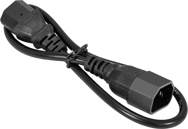 Удлинитель кабеля ExeGate Power EC-0.5P-C13-C14/3x0.5Cu (EP280619RUS) - фото