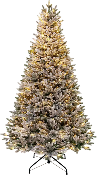 Ель искусственная National Tree Company Авелина с лампочками заснеженная 210см / Авл с ламп-210 - фото