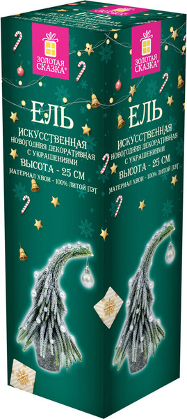 Елка декоративная Золотая сказка Заснеженная с декором / 592515