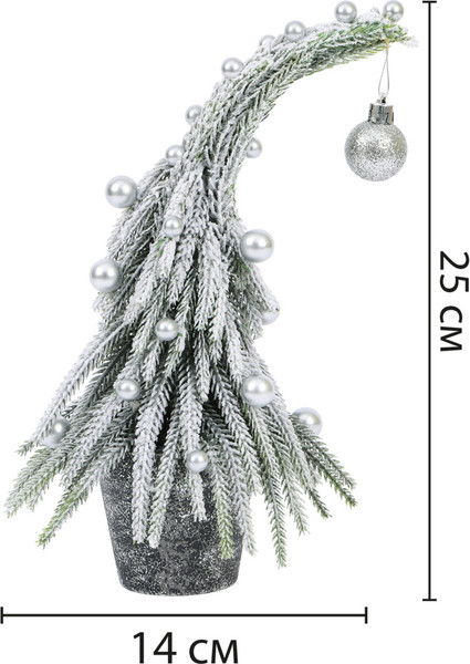 Елка декоративная Золотая сказка Заснеженная с декором / 592515