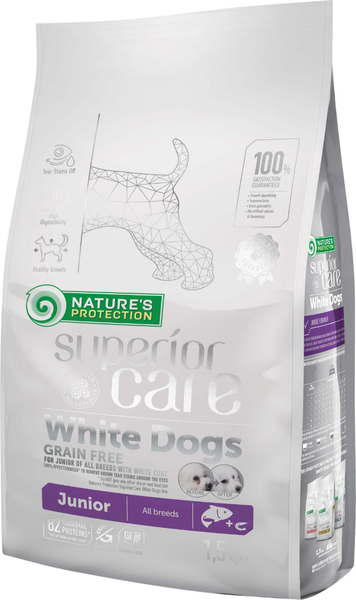 Сухой корм для собак Nature's Protection SC White Dogs Grain Free Salmon Junior - фото