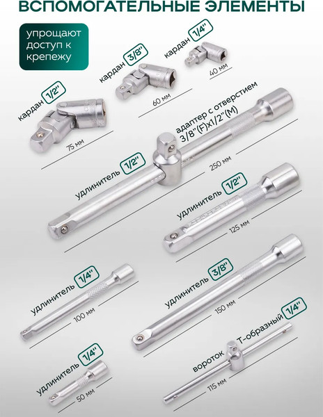 Универсальный набор инструментов RockForce RF LIGHT-42222-5