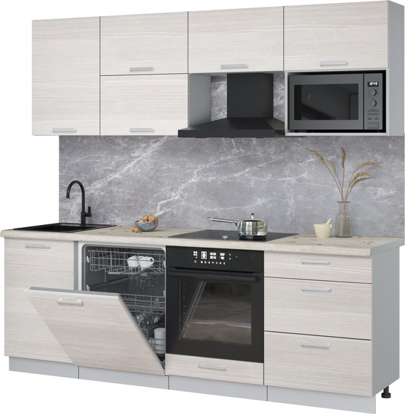 Кухонный гарнитур Интерлиния Мила Лайт 2.3-ПМ2 - фото