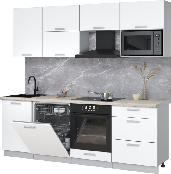 Кухонный гарнитур Интерлиния Мила Лайт 2.3-ПМ2 - фото