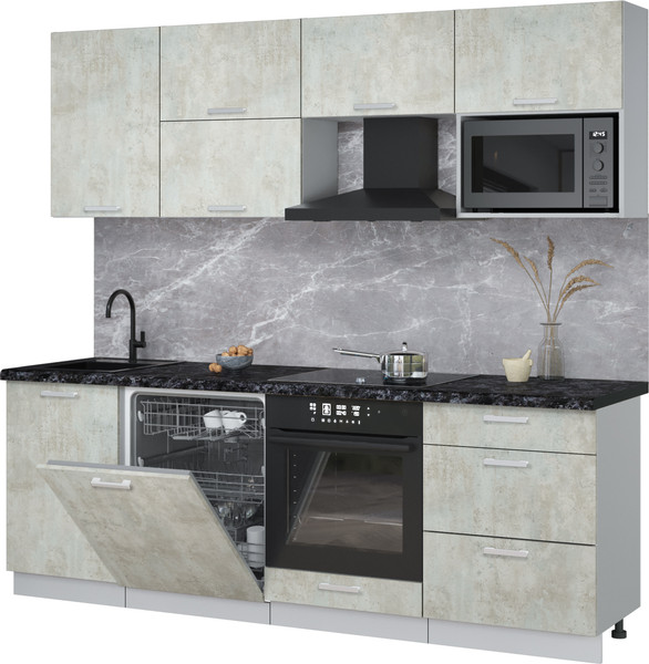 Кухонный гарнитур Интерлиния Мила Лайт 2.3-ПМ2 - фото