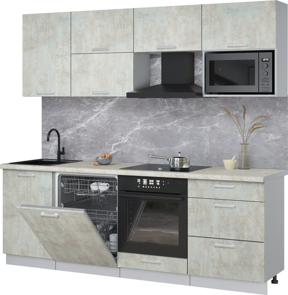 Кухонный гарнитур Интерлиния Мила Лайт 2.3-ПМ2 - фото