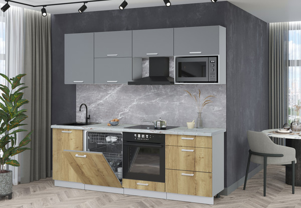 Кухонный гарнитур Интерлиния Мила Лайт 2.3-ПМ2