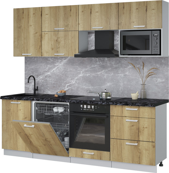 Кухонный гарнитур Интерлиния Мила Лайт 2.3-ПМ2 - фото