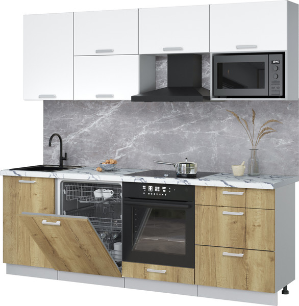 Кухонный гарнитур Интерлиния Мила Лайт 2.3-ПМ2 - фото