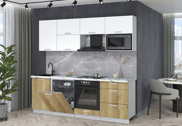 Кухонный гарнитур Интерлиния Мила Лайт 2.3-ПМ2