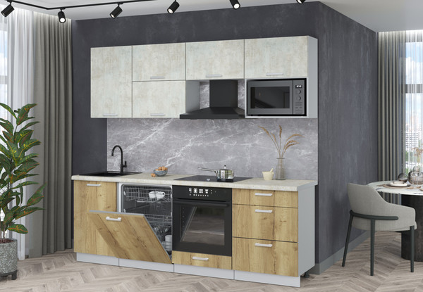 Кухонный гарнитур Интерлиния Мила Лайт 2.3-ПМ2